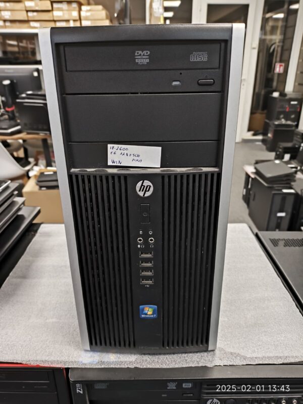 HP Compaq 8200 Micro Tower i7-2600 16GB 128GB SSD + 500GB HDD, Windows suinstaliuoti