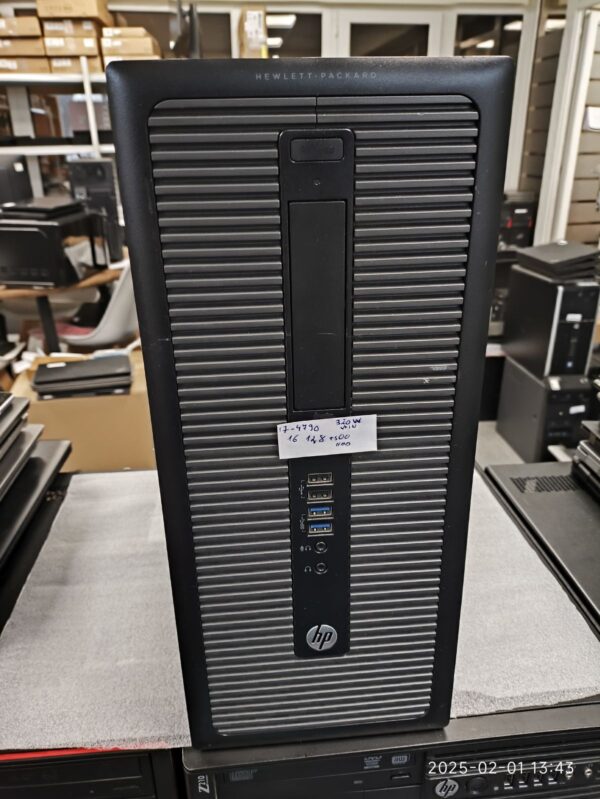 HP ProDesk 600 G1 i7-4790 16GB 128GB SSD + 500GB HDD, 320W PSU Windows suinstaliuoti