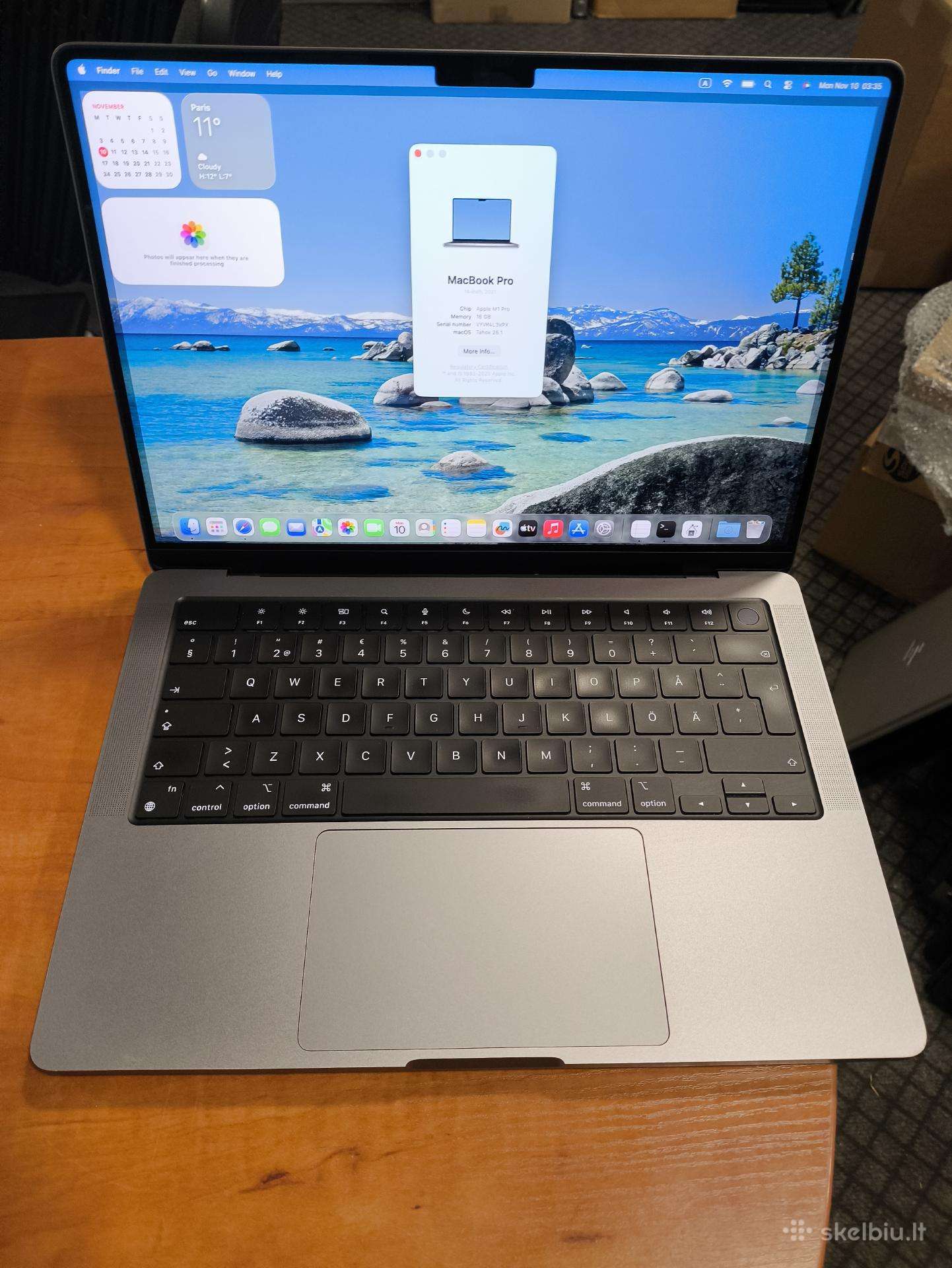 Apple MacBook Pro 14 2021 14" 3024*1964 M1 Pro 16gb 1tb SSD 10% Baterija A Grade 10%