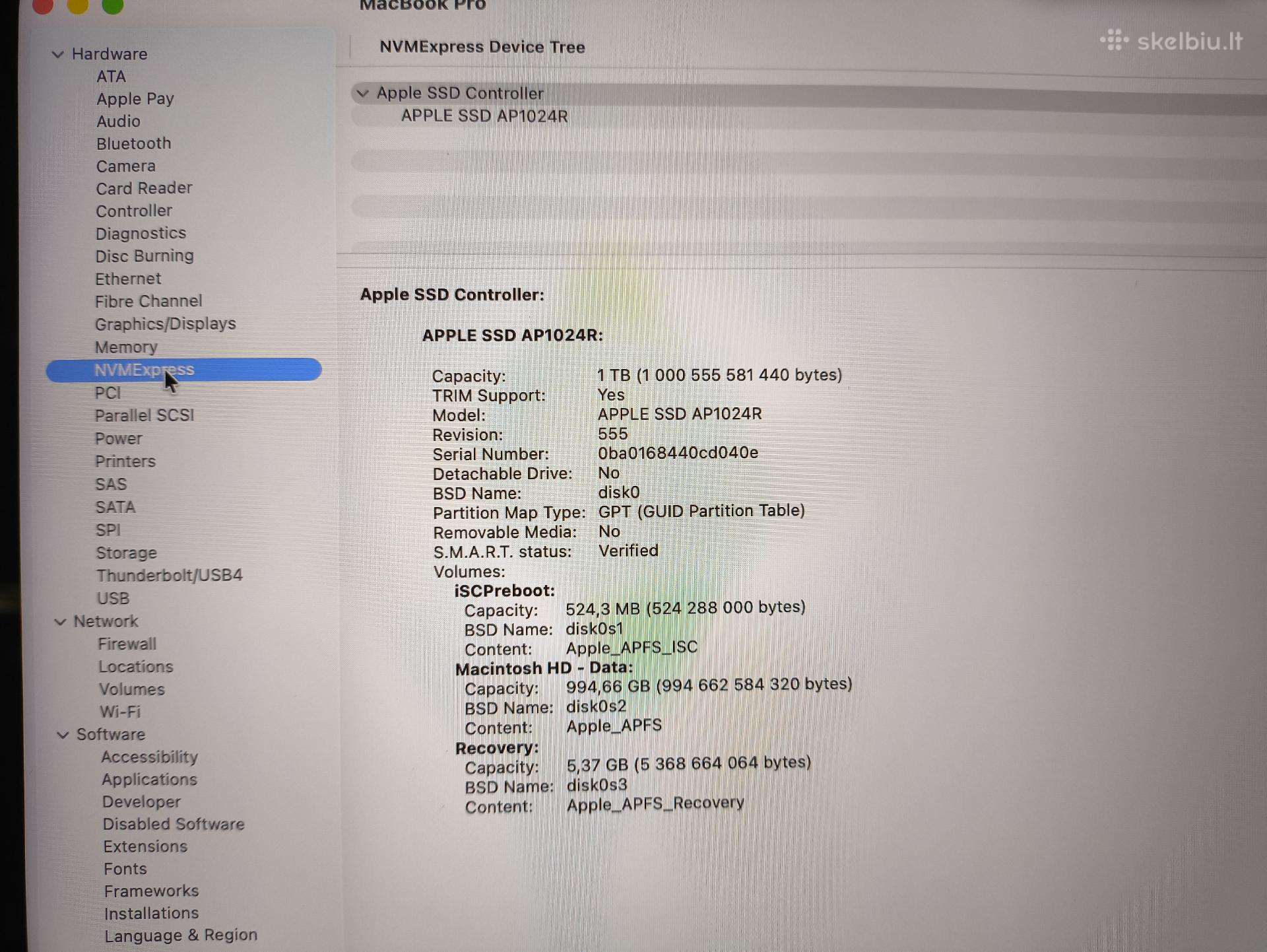 Apple MacBook Pro 14 2021 14" 3024*1964 M1 Pro 16gb 1tb SSD 10% Baterija A Grade 10% - Image 6