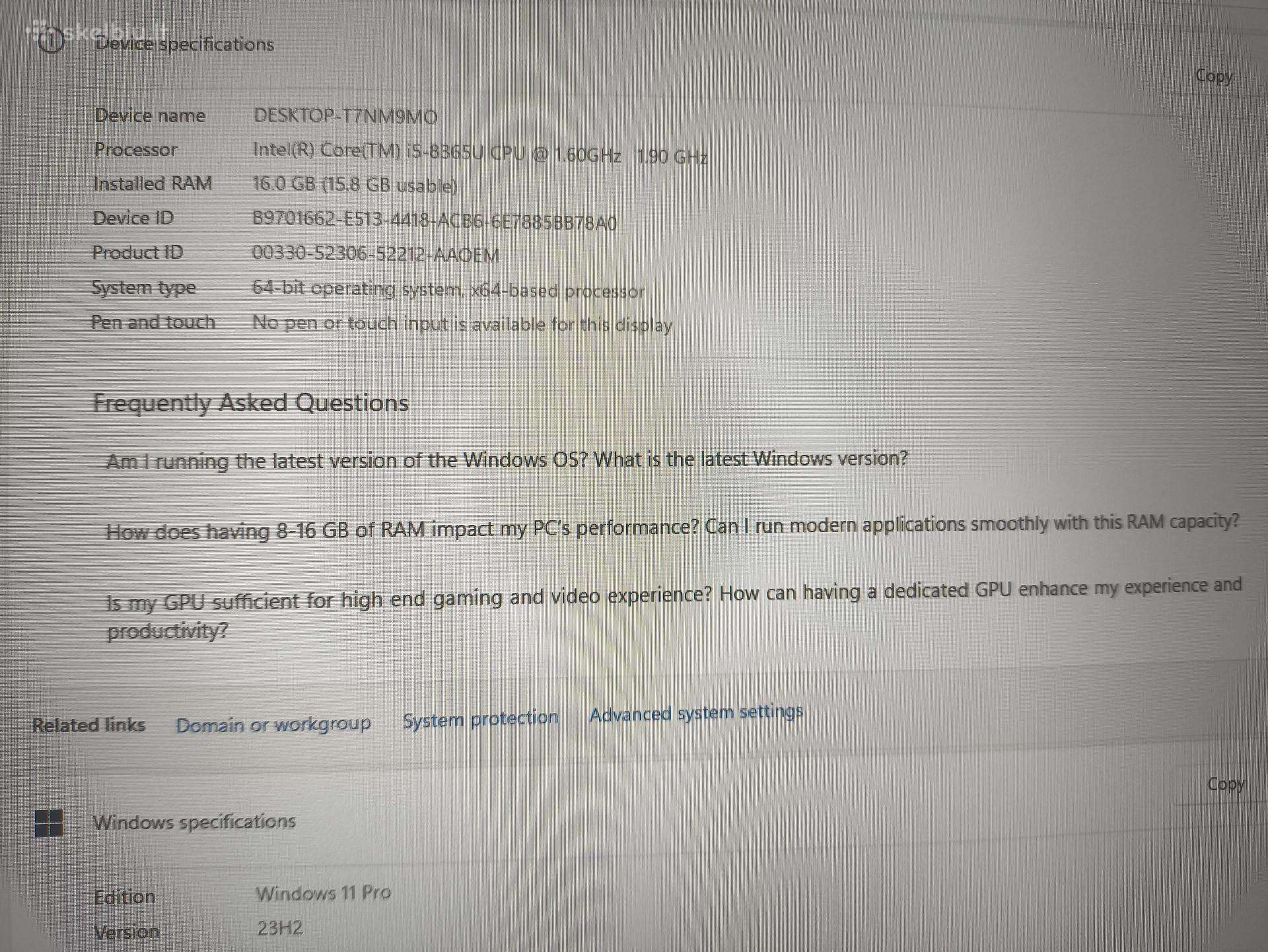 HP EliteBook 840 G6 14.0 Fhd i5-8365u 16gb 256gb 18% - Image 4