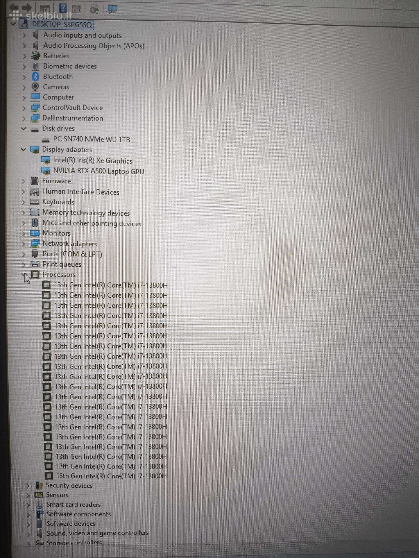 Dell Precision 3581 15.6 FHD+i7-13800h 32GB 512GB RTX Ada A500 4GB GDDR6 27% 12 Mėnesių garantija - Image 5