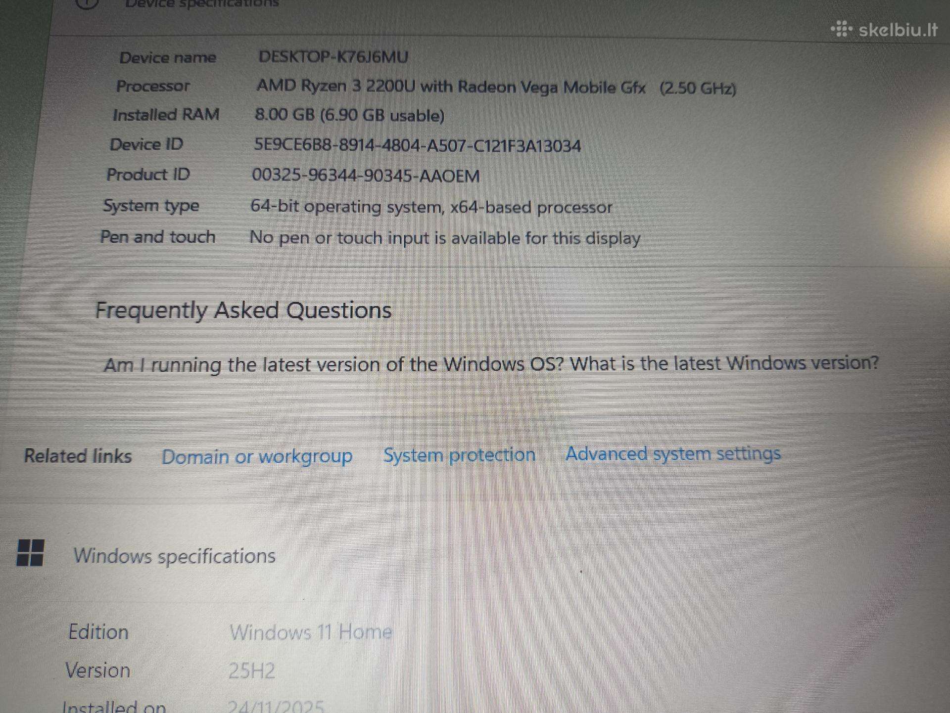 Acer Aspire 3 A315-41 15.6 Fhd Ryzen 3 2200u 8gb 256gb SSD 11% - Image 4