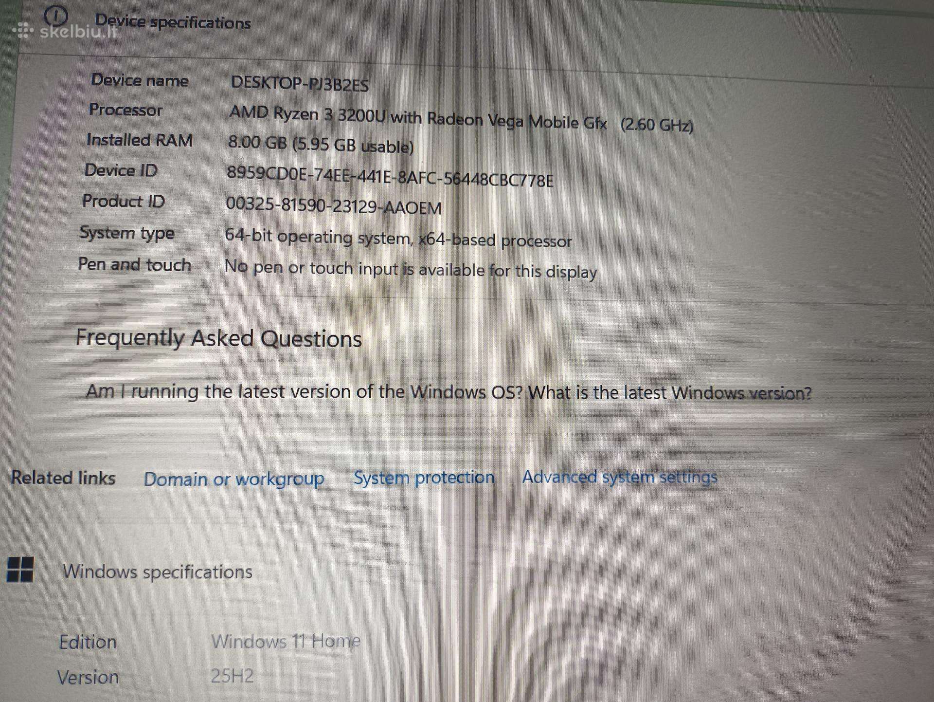 asus D509DA 15.6 Fhd Ryzen 3 2200u 8gb 256gb SSD 31% - Image 4