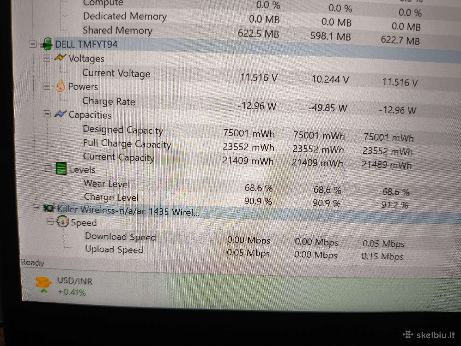 XPS 15 9575 15.6 X360 4k Ts i7-8705g 16gb 256gb 69%*** - Image 9