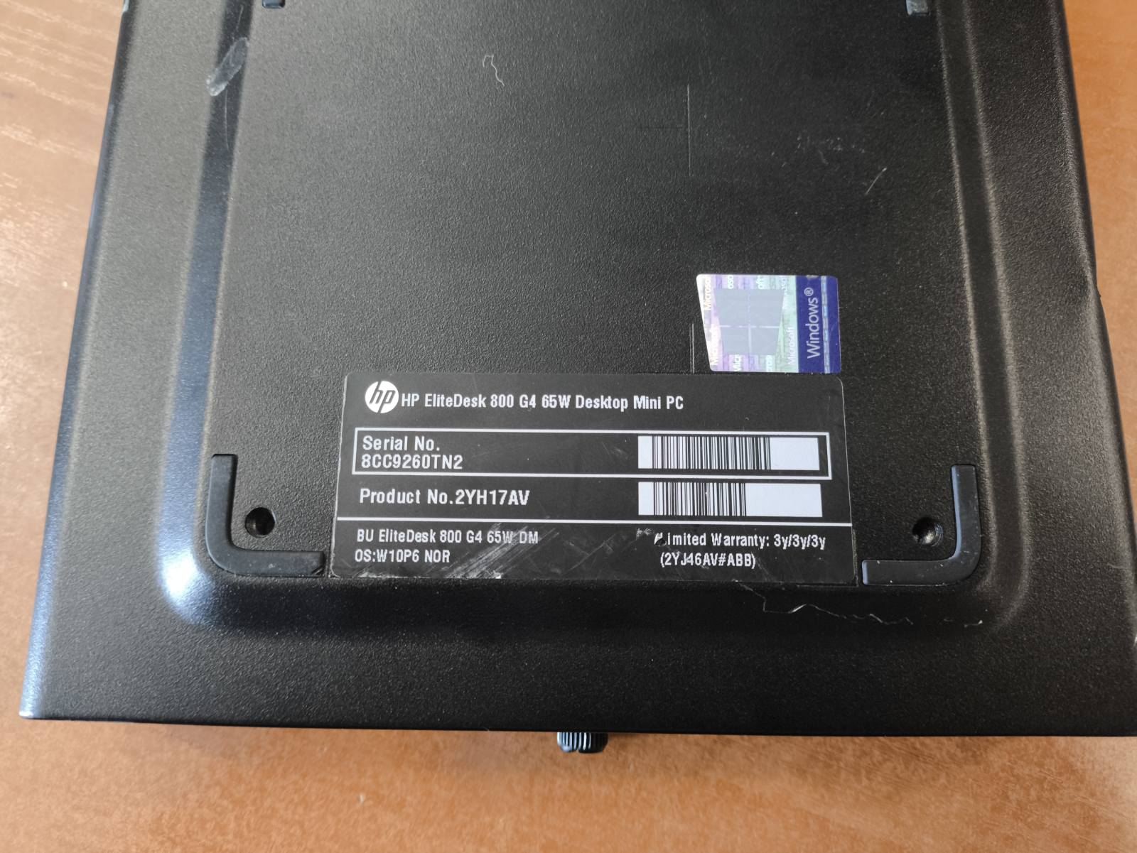 HP EliteDesk 800 G4 35W Mini PC i5-8500T 8GB 256GB SSD, 2X Display port jungtys - Image 3