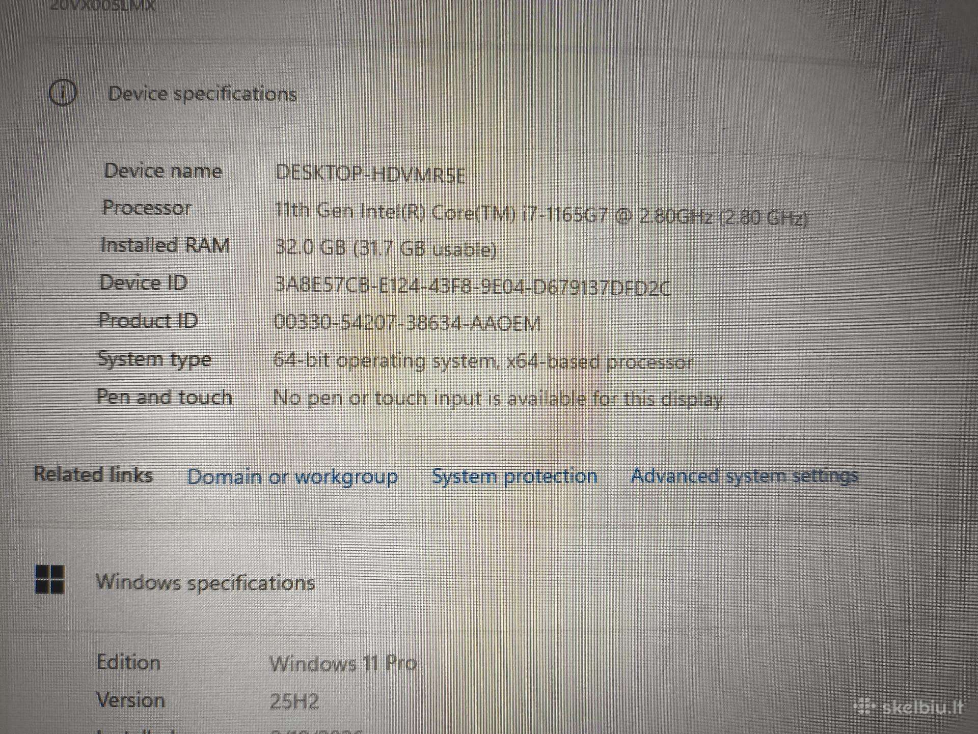 Lenovo ThinkPad P14s 2nd 14 Fhd IPS i7-1165g7 32gb 512gb T500 4gb 0% - Image 4