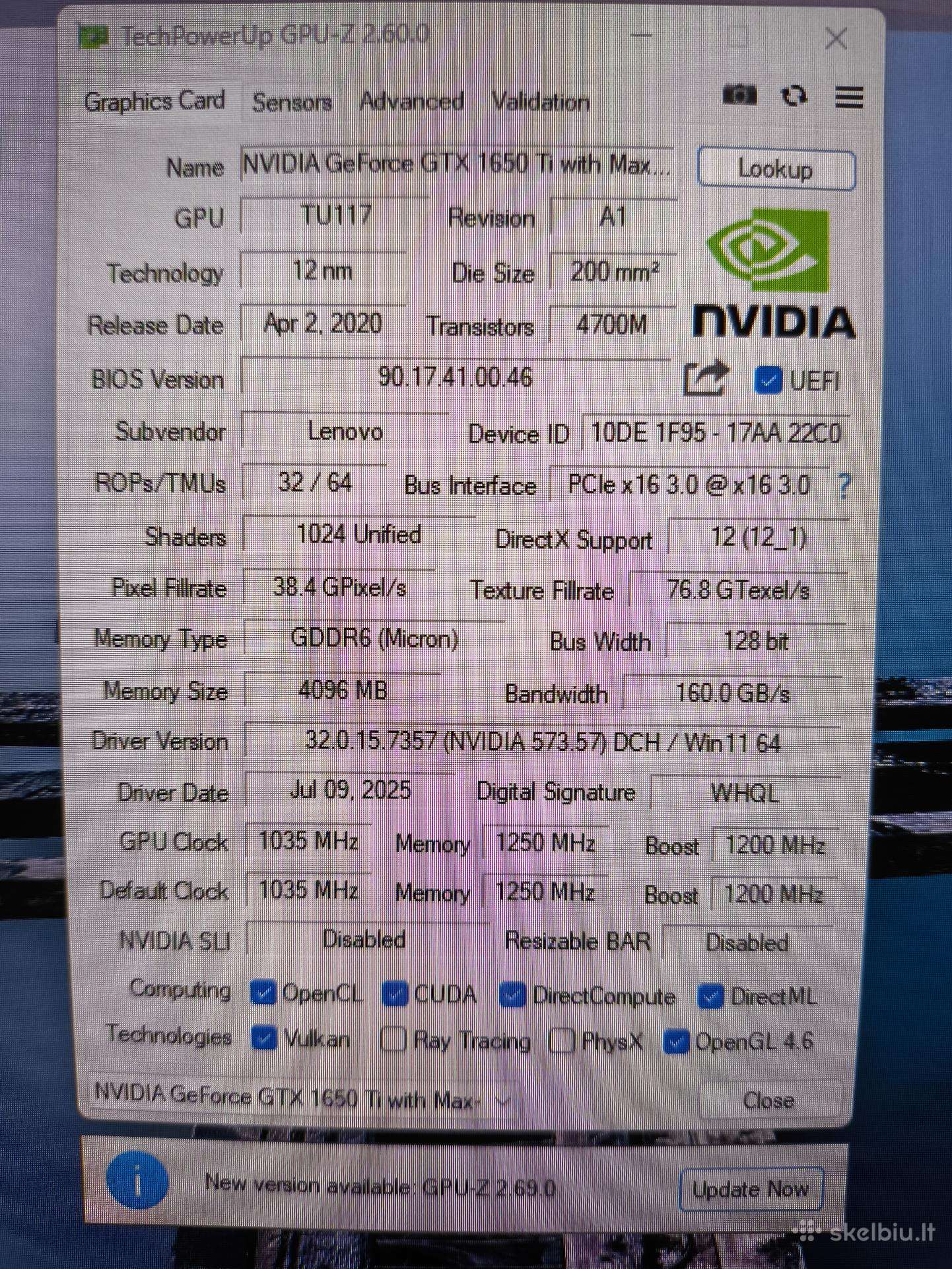 Lenovo Thinkpad X1 Extreme 3rd Gen 15.6 500 Nit i7-10850h 2tb SSD Gtx1650 Max-Q 12% - Image 6