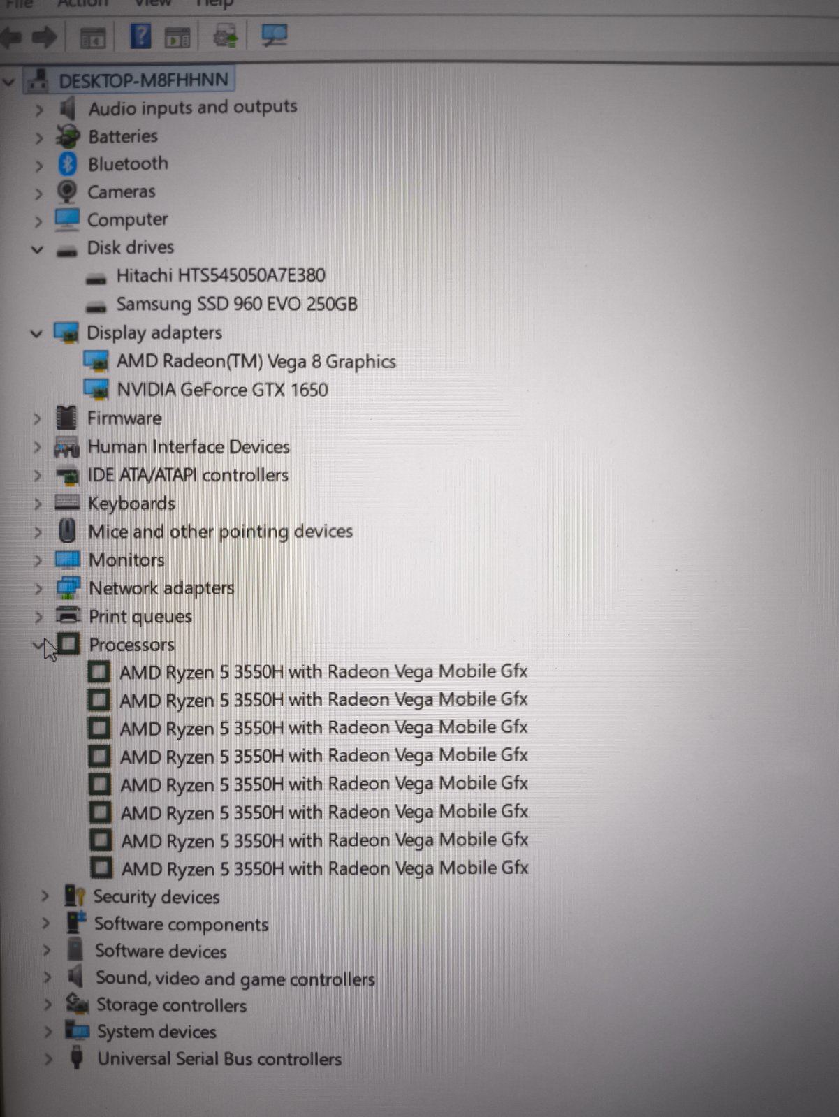 Gamming laptop 15.6 60Hz Ryzen 5 3550H 16GB 256GB SSD + 500GB 79%, GTX 1650 4GB Prasta kosmetinė būklė - skaityti aprašymą - Image 5