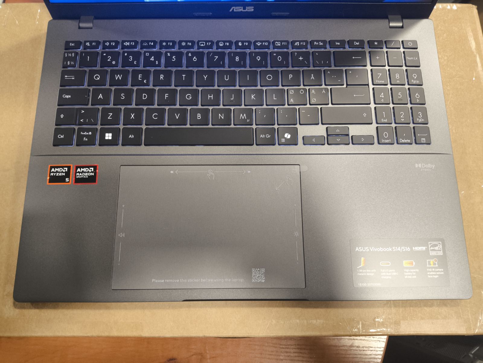 Asus Vivobook S16 M3607 16.0 FHD+ IPS Ryzen 5 220 16GB 512GB garantija iki 2027-10-14 - Image 2