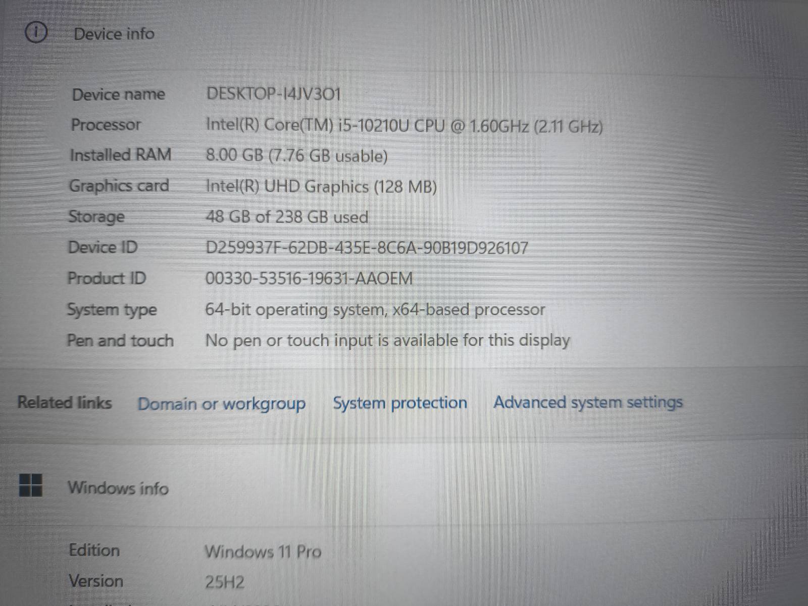 Lenovo Thinkpad T15 Gen 1 15.6" FHD IPS i5-10210U 8-16GB 256GB 17% - Image 4