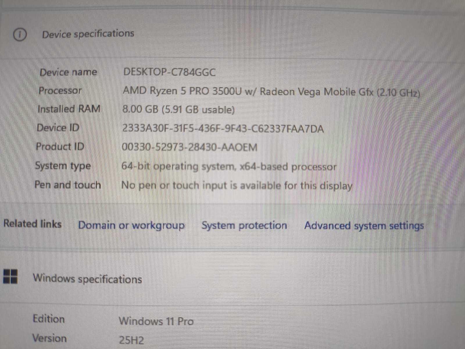Lenovo Thinkpad x395 13.3 FHD IPS Ryzen 5 3500U 8GB 256GB SSD, 12% - Image 4