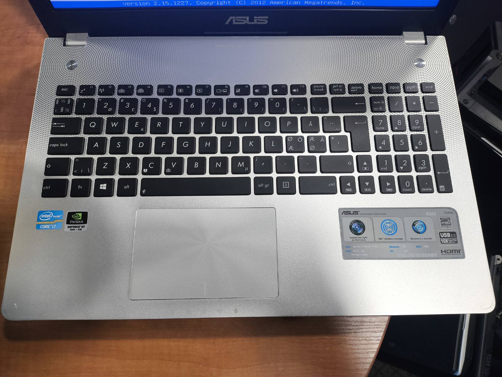 Asus N56VZ 15.6 FHD i7-3630QM 8GB 750GB HDD 8% A Grade - Image 2