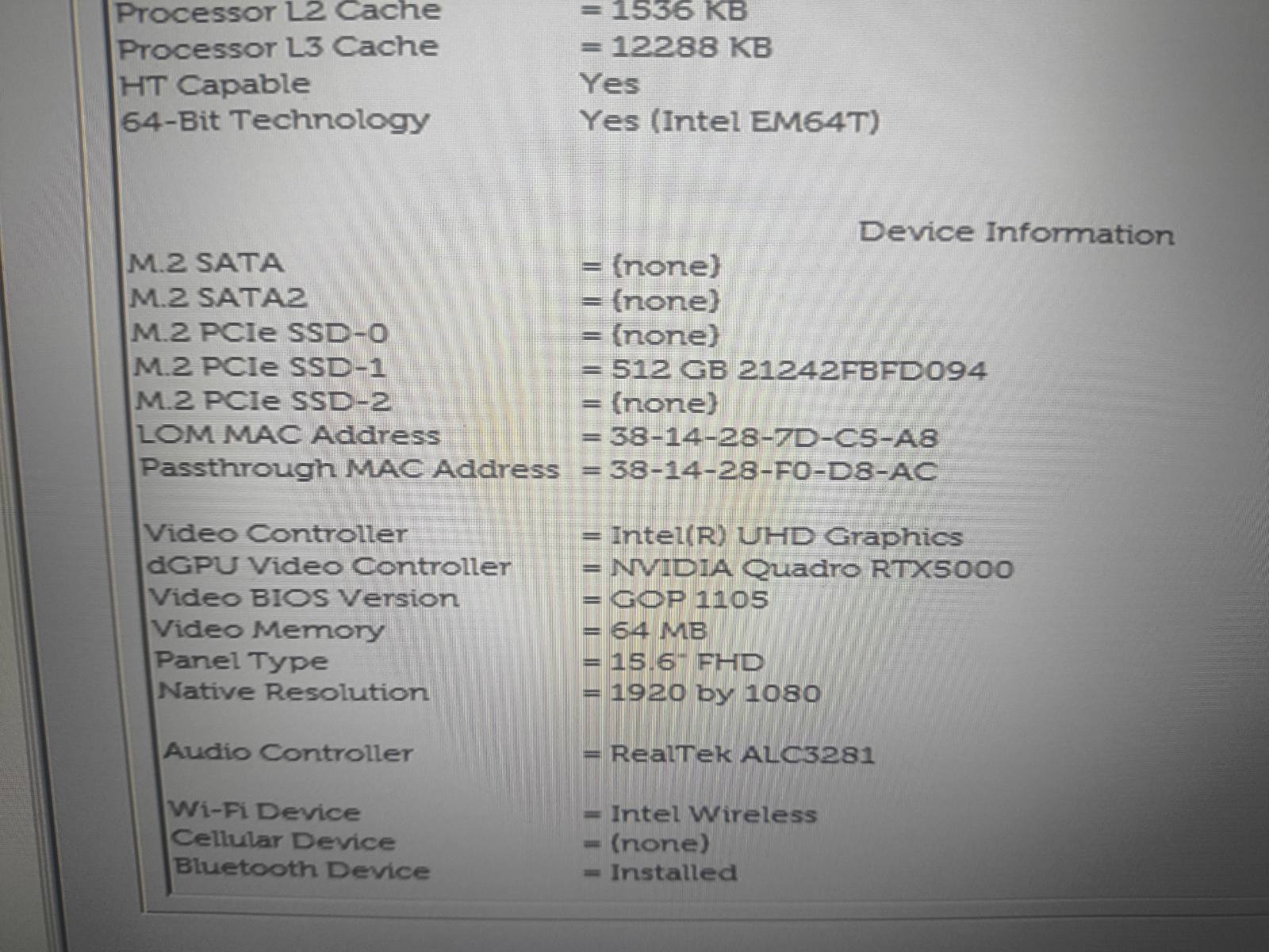 Dell Precision 7550 15.6" FHD IPS i7-10850H 32GB 512GB SSD RTX A5000 16GB - Image 5