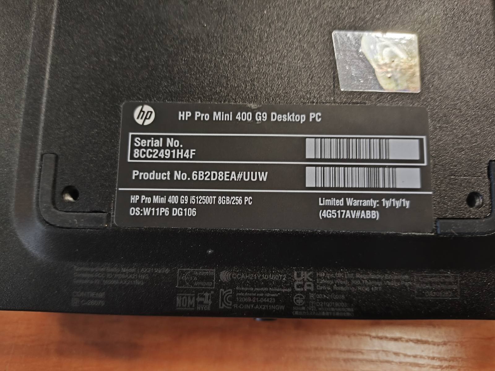 HP Pro Mini 400 G9 Mini PC i5-12500T 8GB-64GB* DDR5 256GB SSD - Image 3