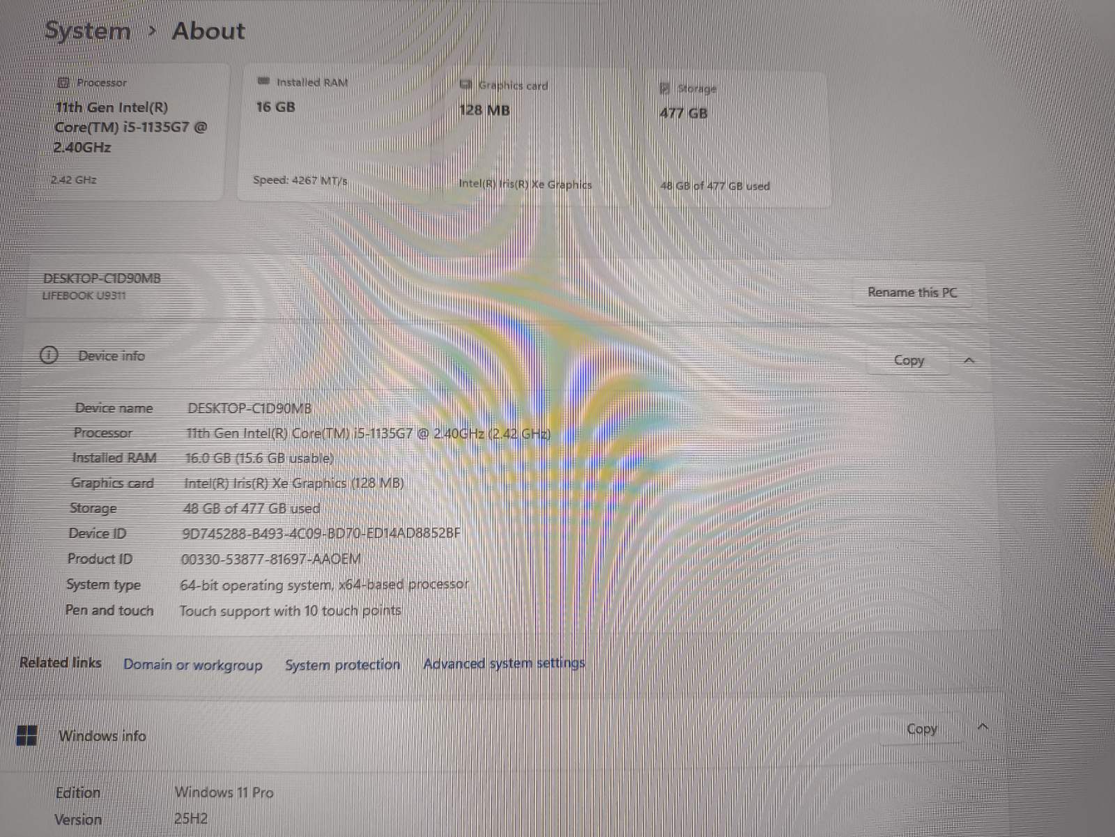 Fujitsu LIFEBOOK U9311 13.3 FHD IPS TS i5-1135G7 16GB 512GB SSD 29% - Image 4