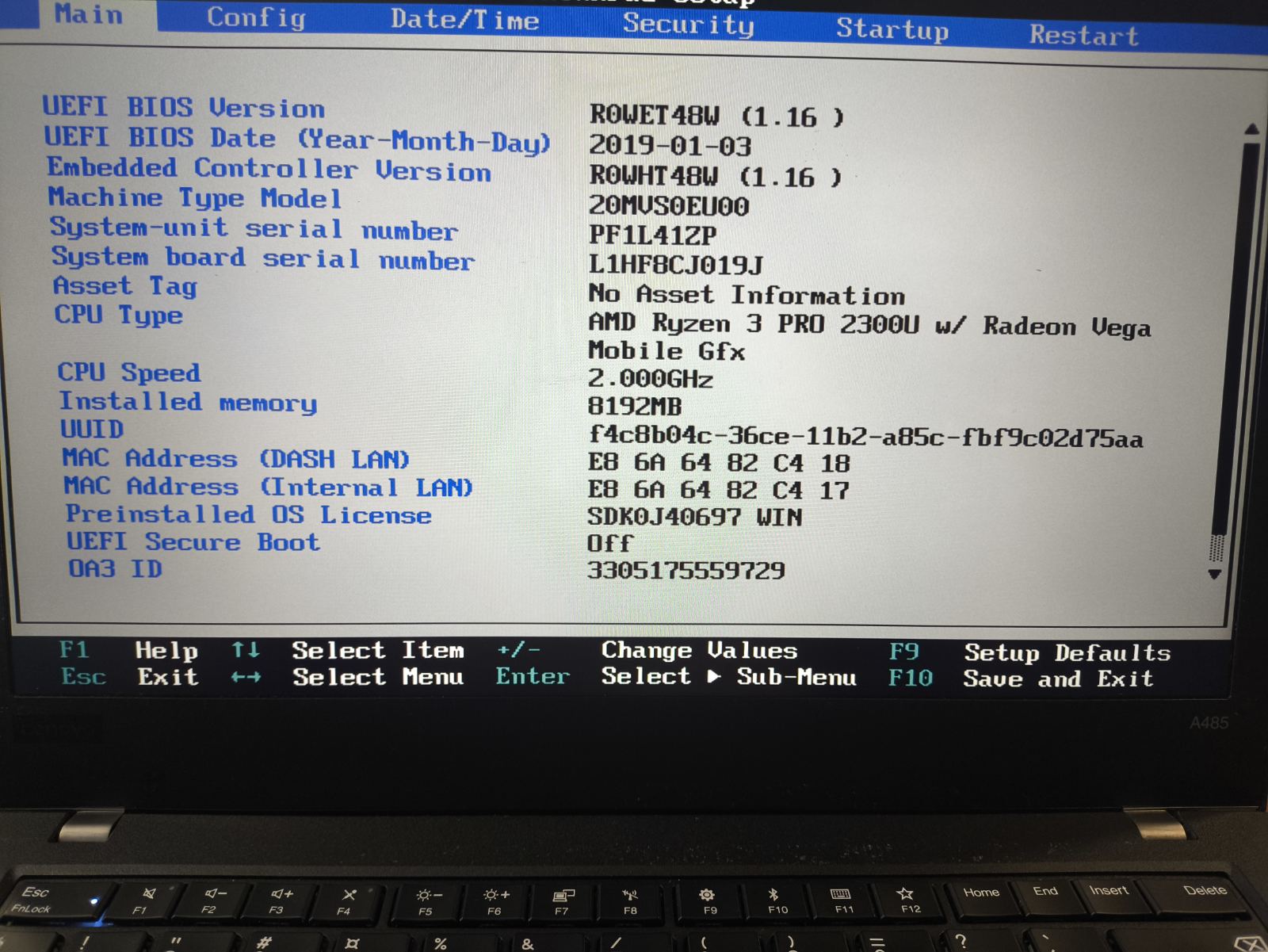 Lenovo Thinkpad A485 14.0 FHD IPS Ryzen 3 2300U 8GB 128GB SSD Dvi baterijos - 38% 13% - Image 4