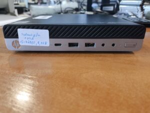 HP EliteBook 800 G3 Mini PC i5-7500T 8GB 128GB SSD , 1vnt USB sulaužytas 1vnt HDMI, 2vnt Display port jungtys