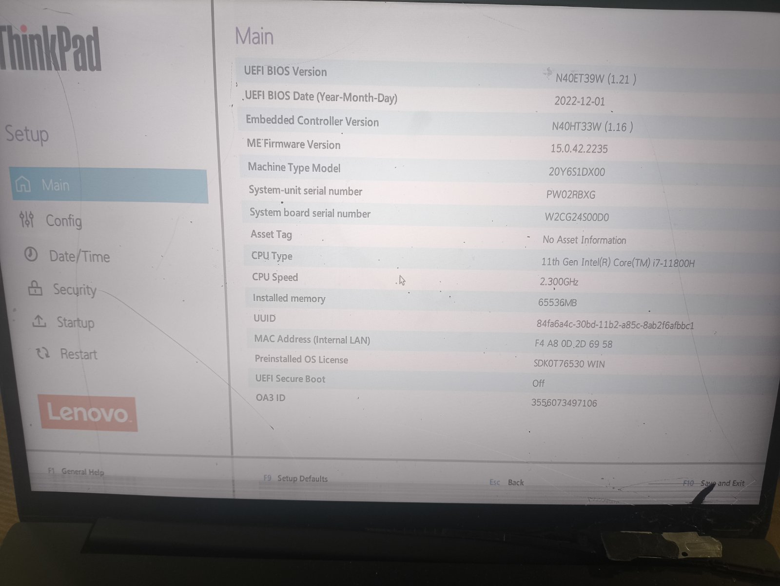 ThinkPad X1 Extreme Gen 4 16.0 4k Touch ( Ekranas blogas ) i7-11800H 64GB RAM ! 2*32GB, 512GB SSD, 7.5% - Image 5