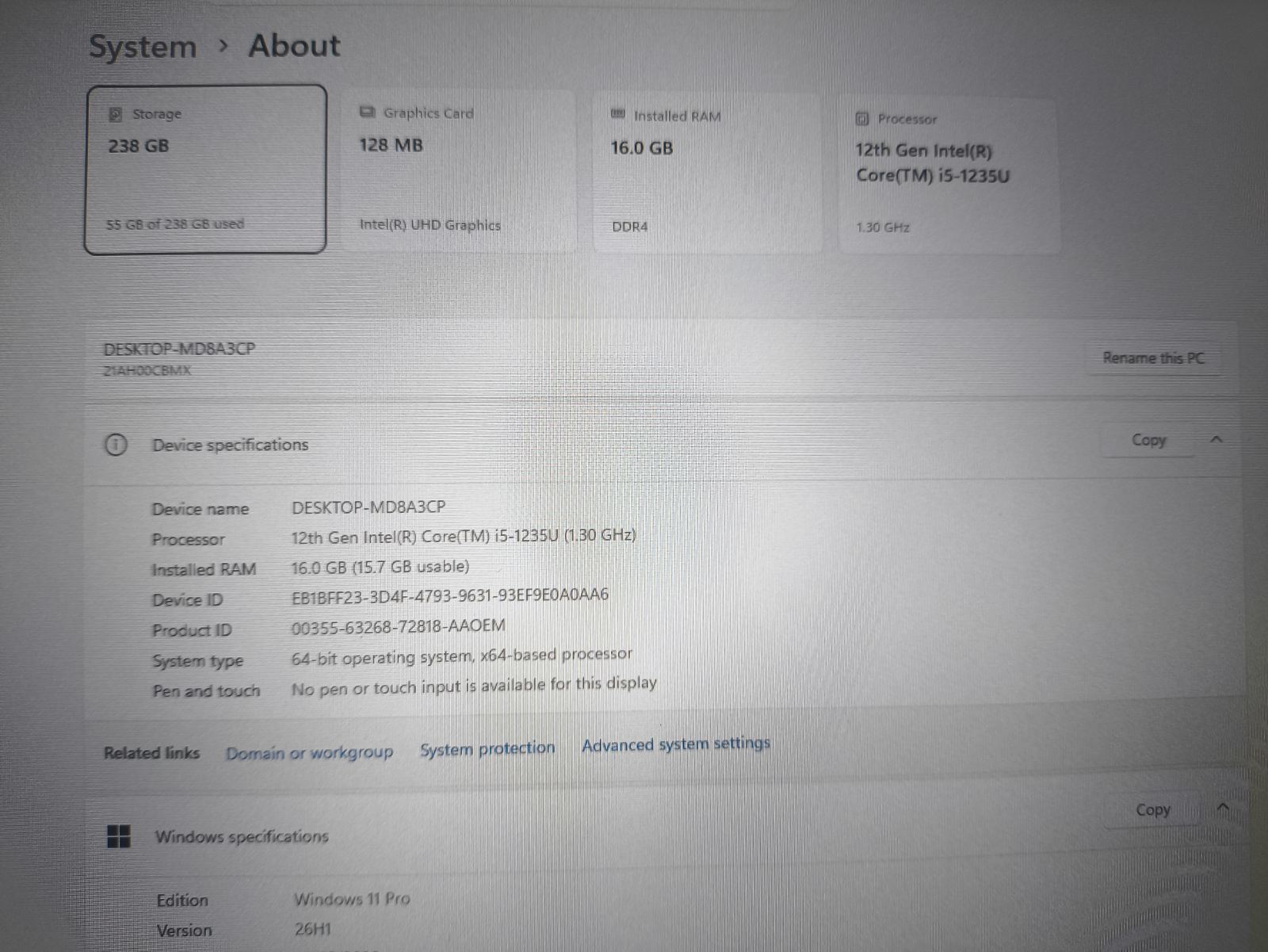 ThinkPad T14 Gen3 14.0 Fhd Ips i5-1235u 16gb 256gb 1% - Image 4