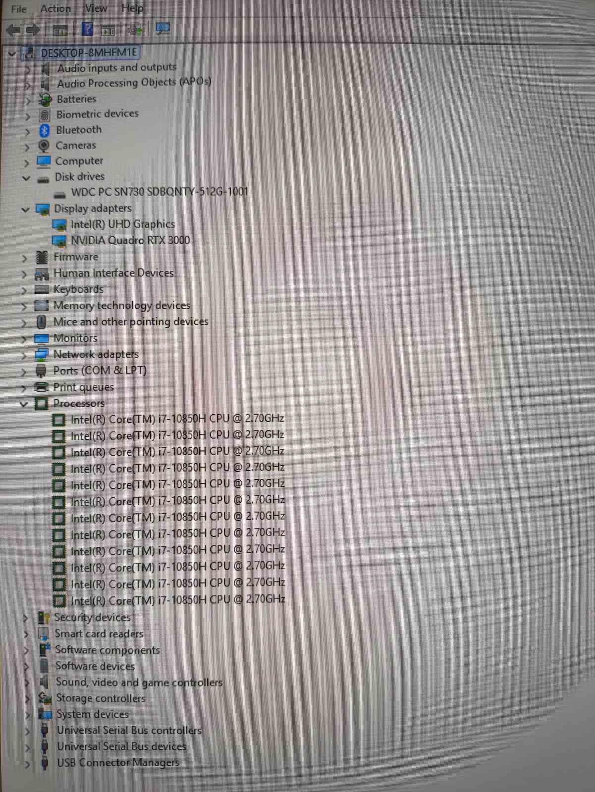ThinkPad P15 Gen 1 15.6 FHD IPS i7-10850H, 24GB RAM, 512GB SSD, ekrane yra baltų taškelių - Image 5