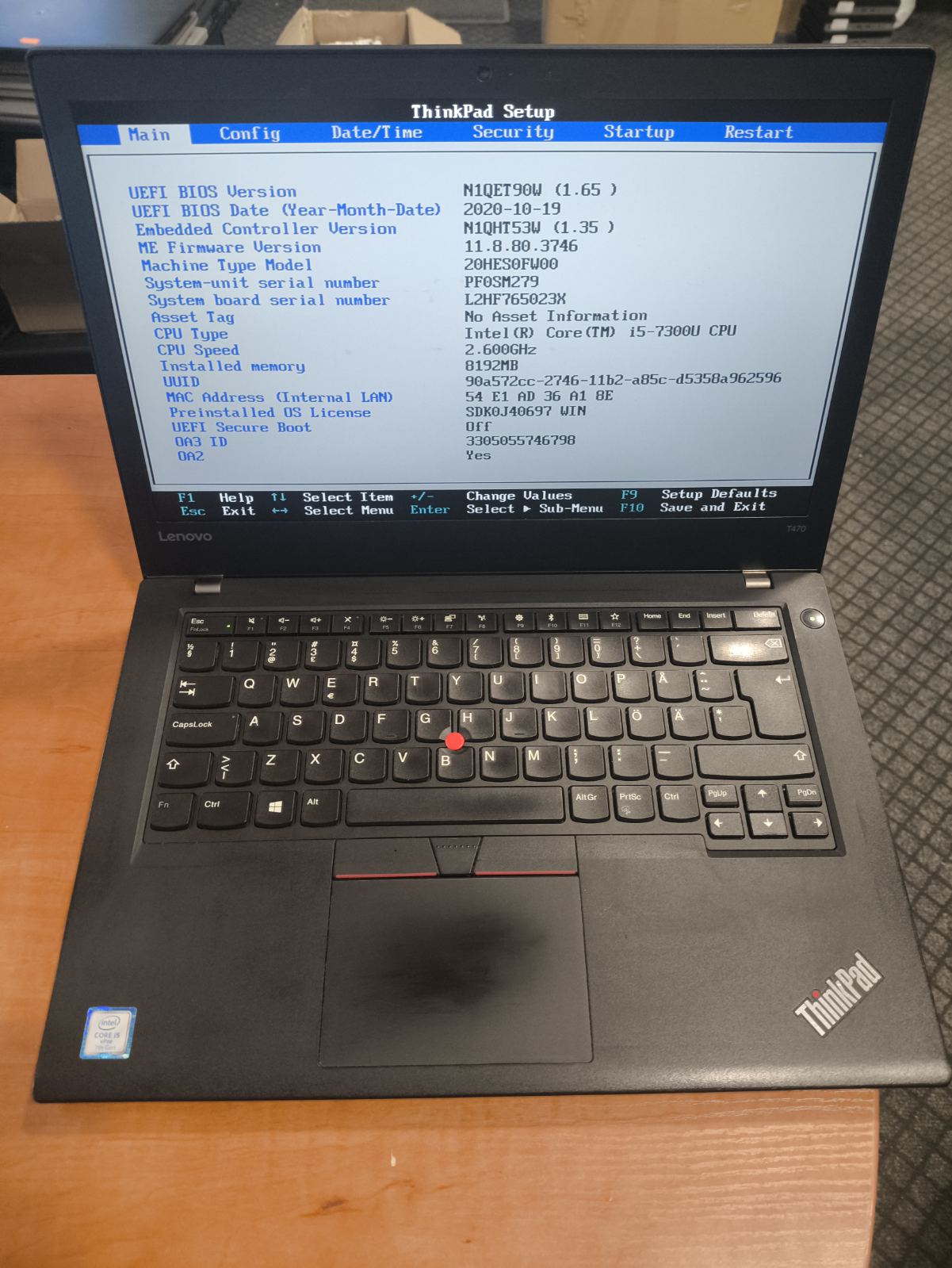 Lenovo Thinkpad T470 14.0 Fhd Ips i5-7300U 8GB 256GB SSD Viena išorinė baterija padidintos talpos 25%