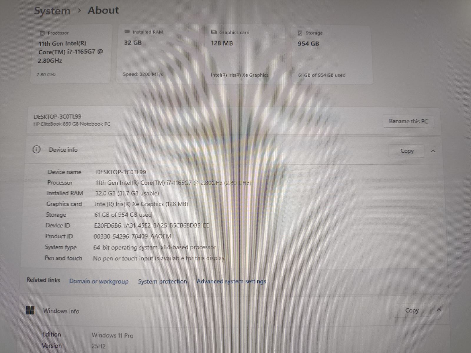 HP EliteBook 830 G8 13.3 FHD IPS i7-1165g7 32GB RAM 1TB SSD, 28% - Image 4