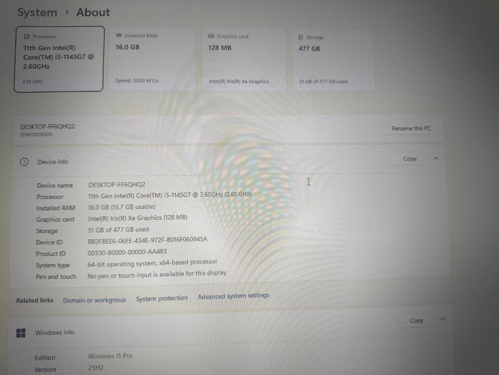Lenovo ThinkPad T14 Gen2 14.0 Fhd Ips i5-1145G7 16gb 512gb 16% - Image 4