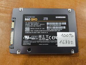 Sata 2TB SSD 860 Evo QVO 100% Gyvybės