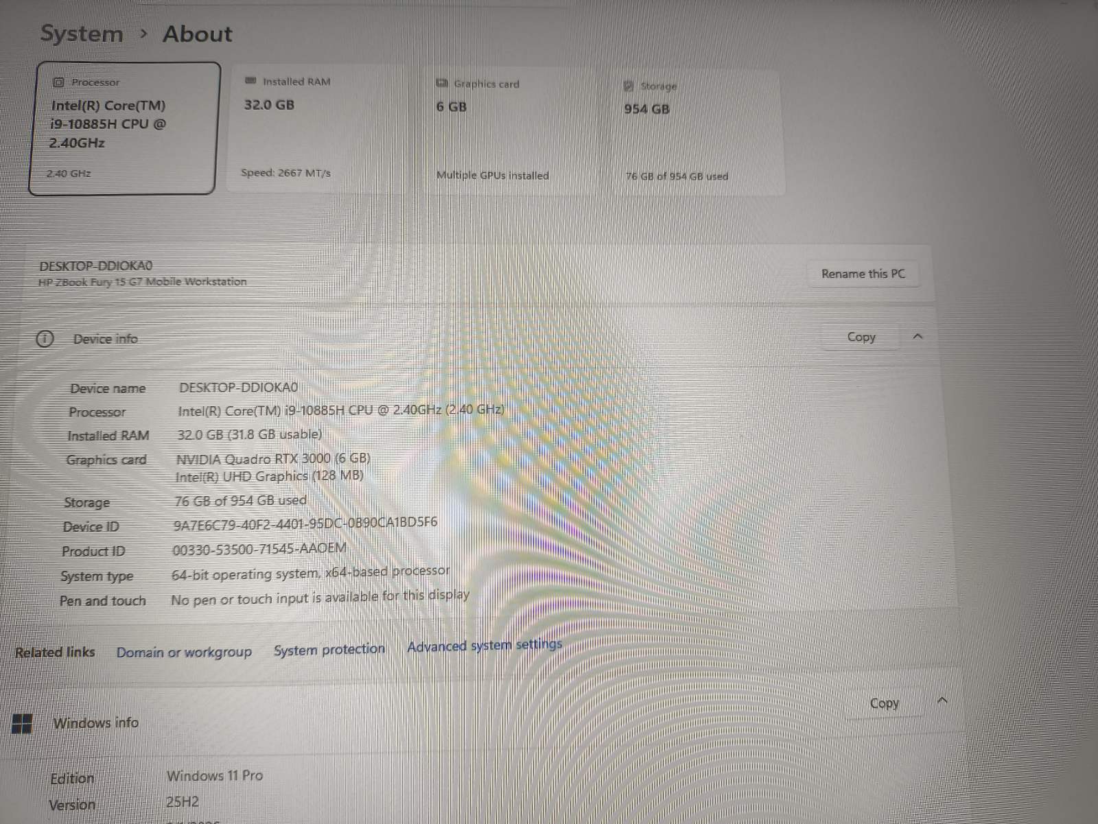 HP ZBook Fury 15 G7 15.6 FHD IPS i9-10885H 32GB 1TB SSD Nvidia RTX 3000 6GB 10% - Image 4