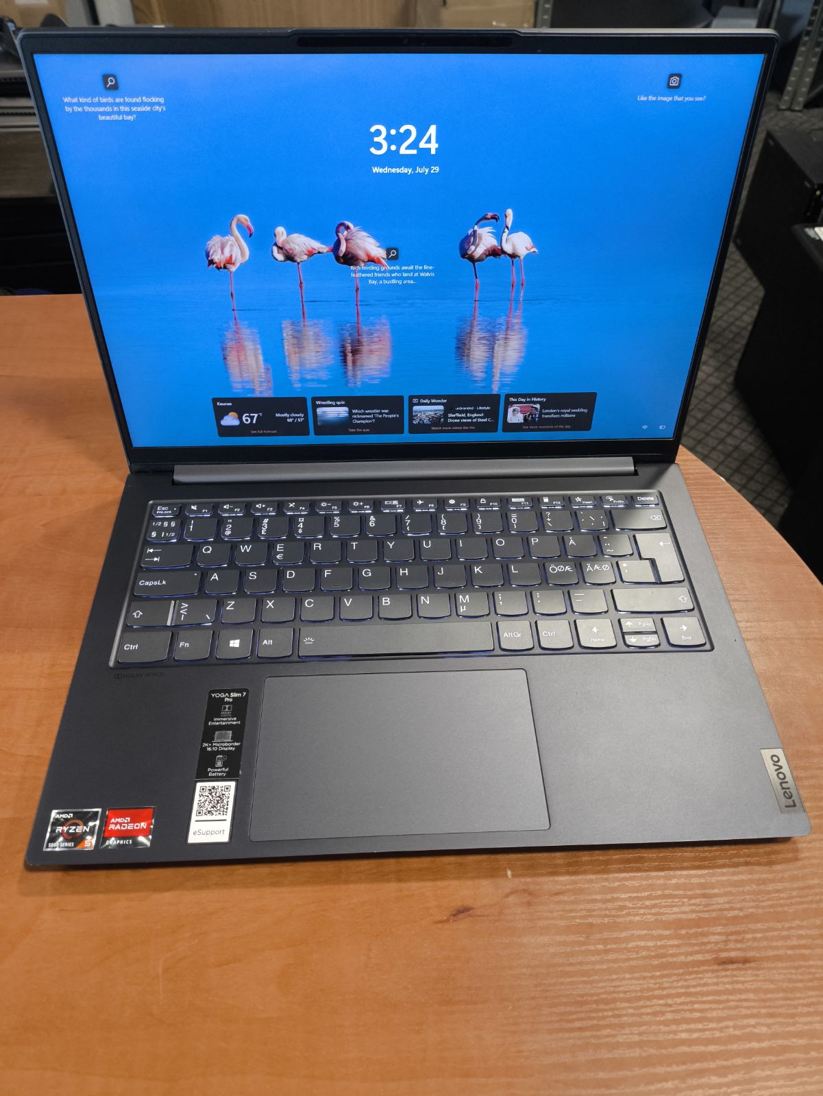 Lenovo Yoga Slim 7 Pro 14ACH5 14.0 2240*1400 Ryzen 5 5600H 16GB 256GB 21%