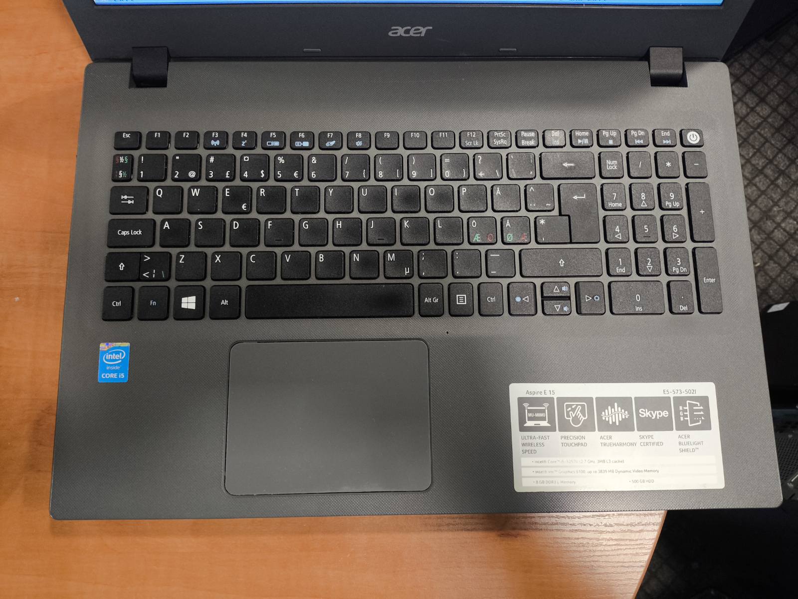 Acer 15.6 HD i5-5257u 8GB DDR3 RAM, BE SSD, Gera baterija, su krovikliu - Image 2