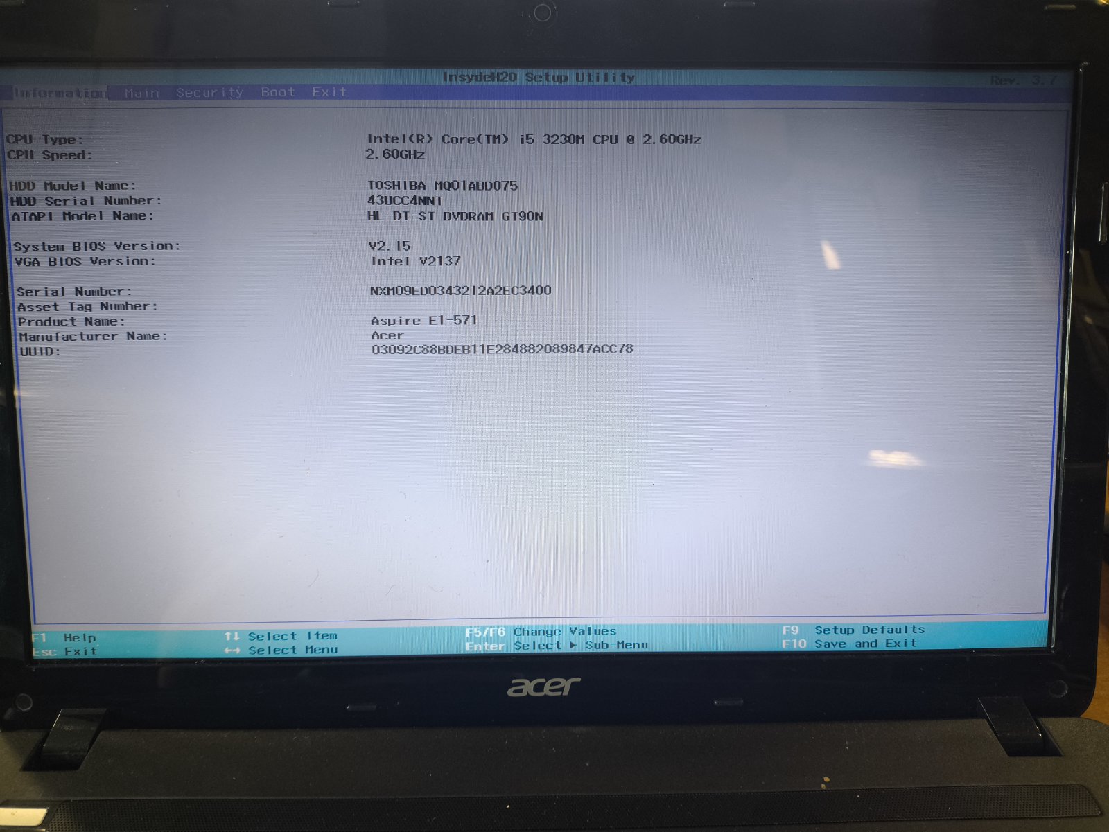 Acer 15.6 HD i5-3230M 6GB RAM, 750GB HDD, Bloga baterija, su krovikliu - Image 4