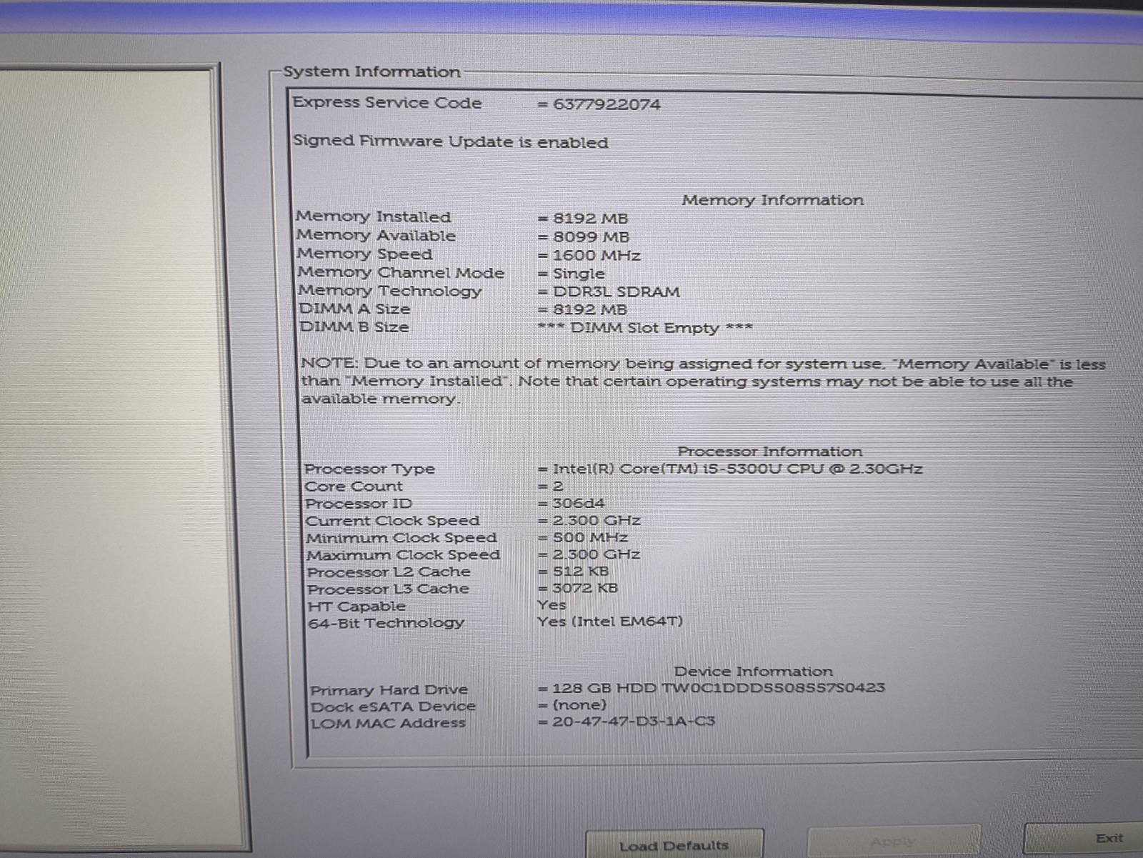 Dell Latitude E5550 15.6 FHD IPS i5-5300U 8GB 128GB SSD 36% - Image 4