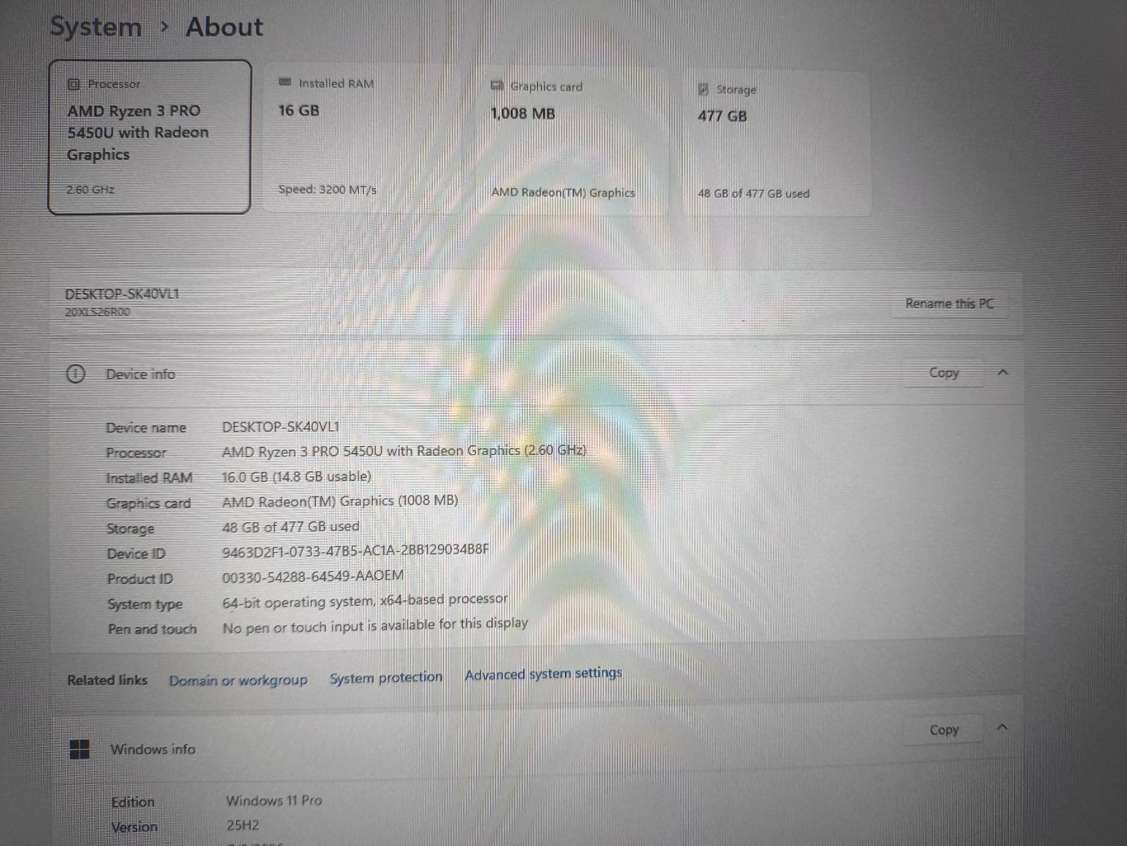 Lenovo ThinkPad T14 Gen 2 14" FHD IPS Nit Ryzen 3 PRO 5450U, 16GB, 512GB SSD, 11% - Image 4