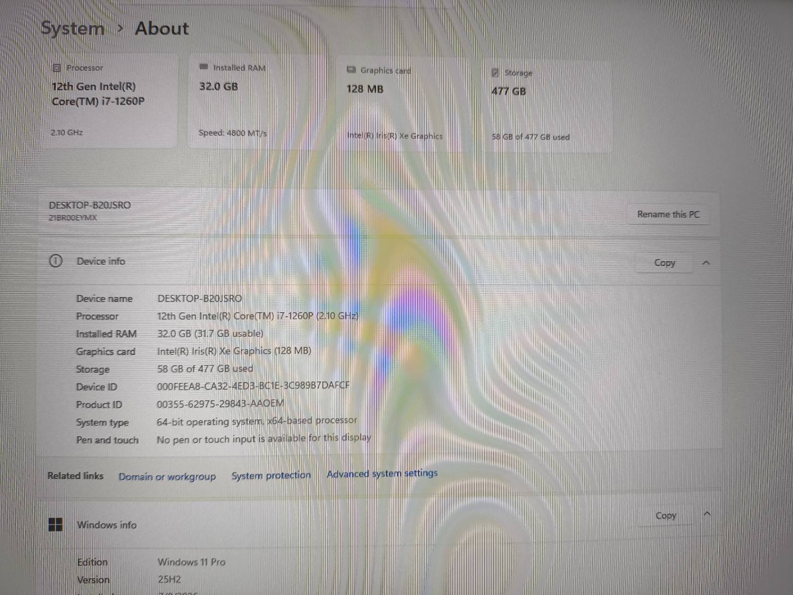 Lenovo Thinkpad T14s Gen 3 FHD+ 400 Nit IPS I7-1260p 32gb Lpddr5 512gb 41% - Image 5