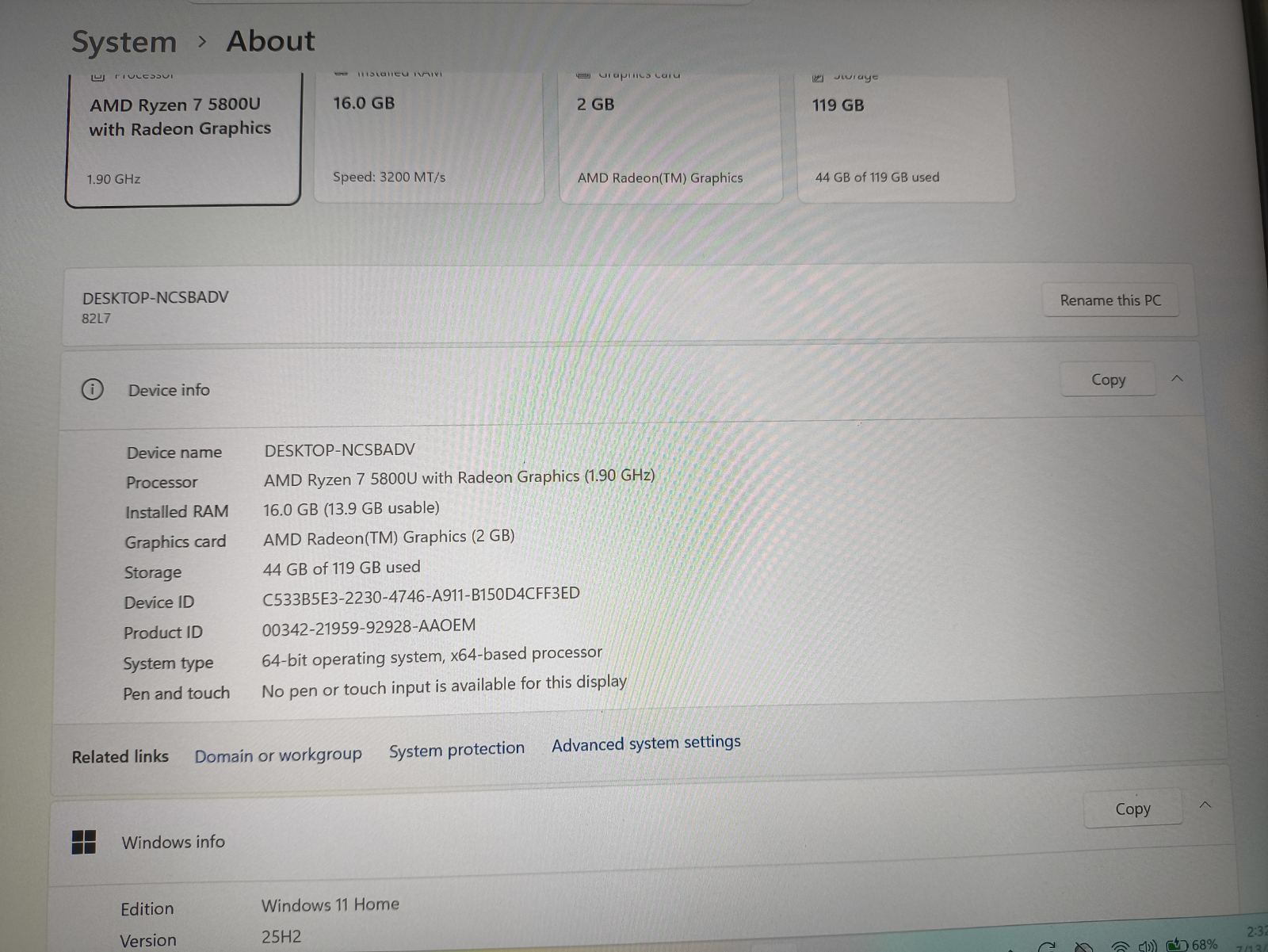 Lenovo IdeaPad 5 Pro 14ACN6 14.0 WQXGA+ 2880*1800 120Hz Ryzen 7 5800U 16GB 128GB SSD 9% - Image 4