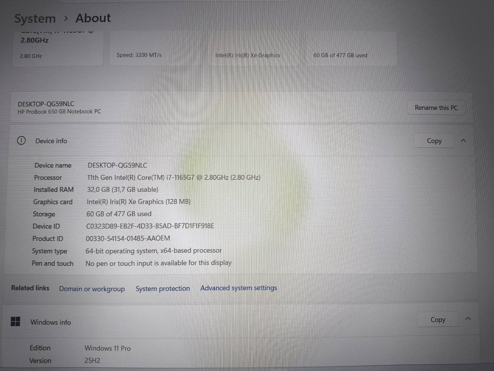 HP ProBook 650 G8 15.6 FHD IPS i7-1165g7 32GB RAM 512GB SSD, 21% SU RIMTU KORPUSO DEFEKTU, ŽIURĖTI FOTO - Image 4