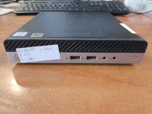HP ProDesk 400 G4 i3-8100T 8GB 256GB Mini PC 2vnt Display port jungtys, tačiau viena iš jų sulaužyta