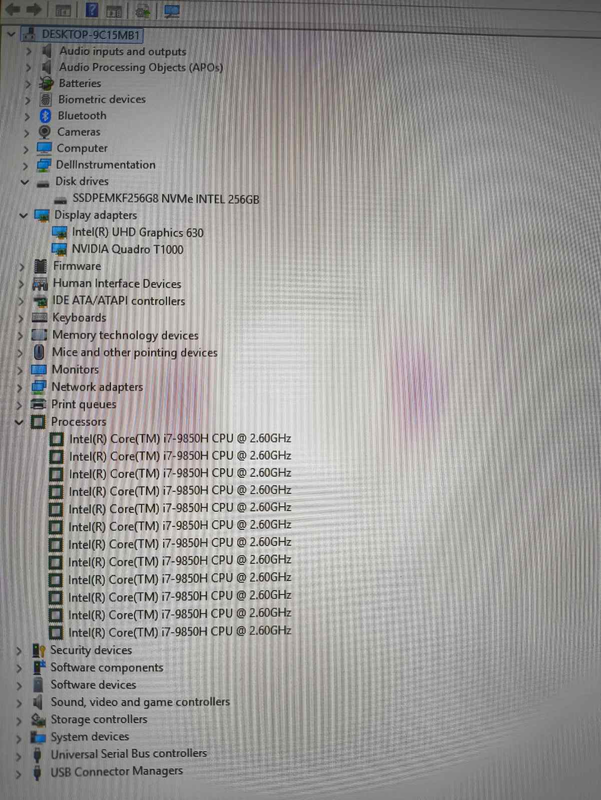Dell Precision 5540 15.6 FHD IPS i7-9850H 16GB 256 SSD T1000 4GB GDDR6 39% - Image 5