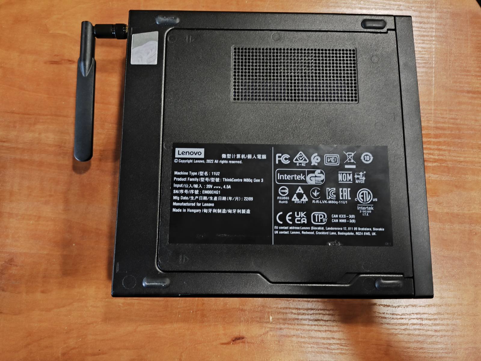 Lenovo ThinkCentre M80q Gen 3 Mini PC i5-12500T 16GB DDR5 256GB SSD, x2 DP + 1vnt HDMI , - Wifi yra - Image 3