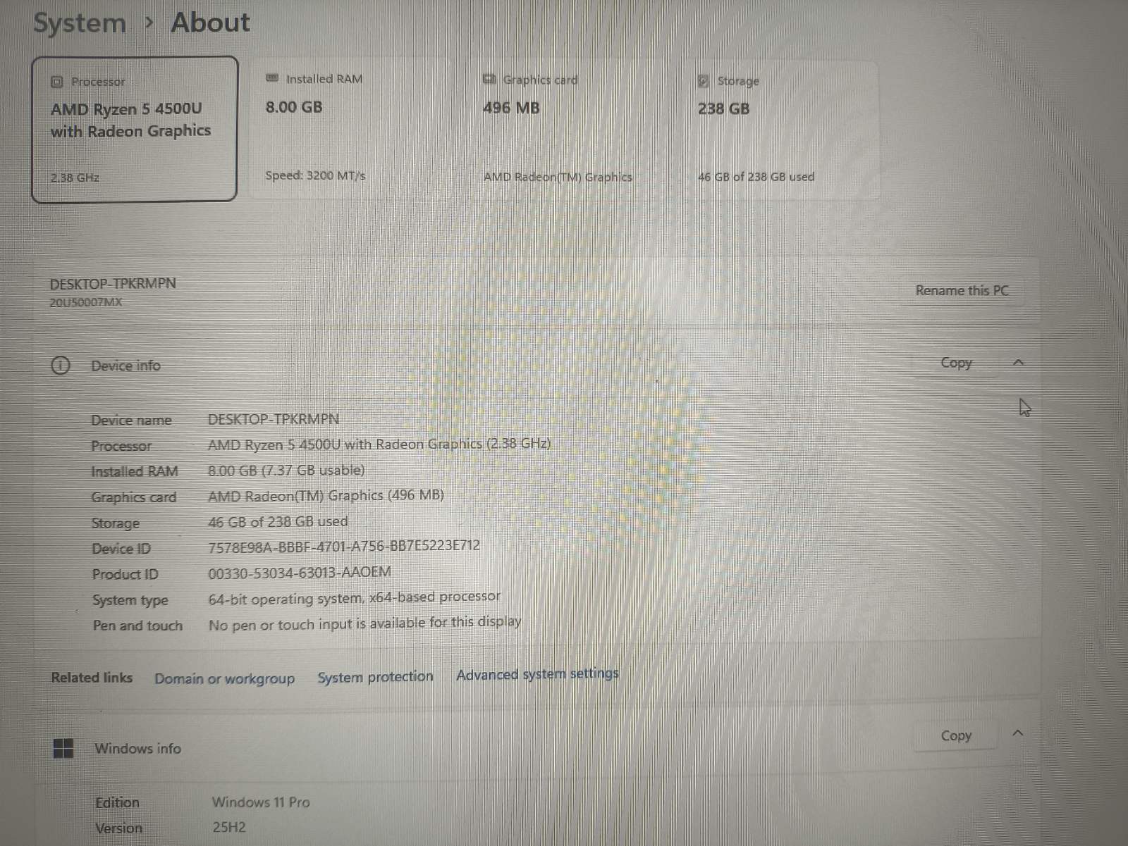 Lenovo Thinkpad L14 Gen 1 14.0 FHD IPS AMD Ryzen 5 4500U 16gb 256gb 10% - Image 4