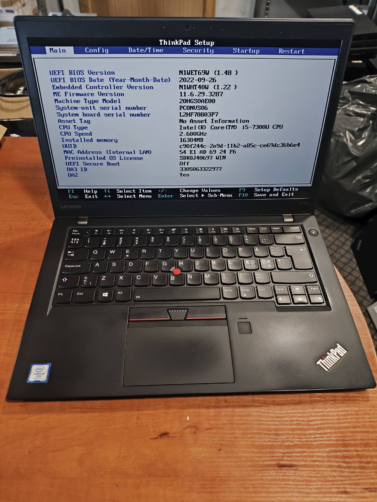 Lenovo Thinkpad T470s 14.0 Fhd Ips Touch i5-7300U 16GB 256GB SSD Dvi baterijos -23/23%