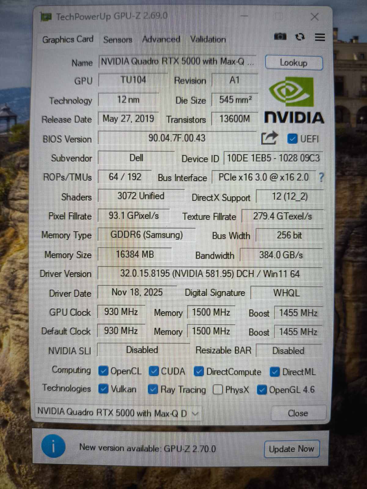 Dell Precision 7550 15.6" FHD IPS i7-10850H 32GB 512GB SSD RTX 5000 Max-Q 16GB 66% 1 vnt USB sulaužytas - Image 6