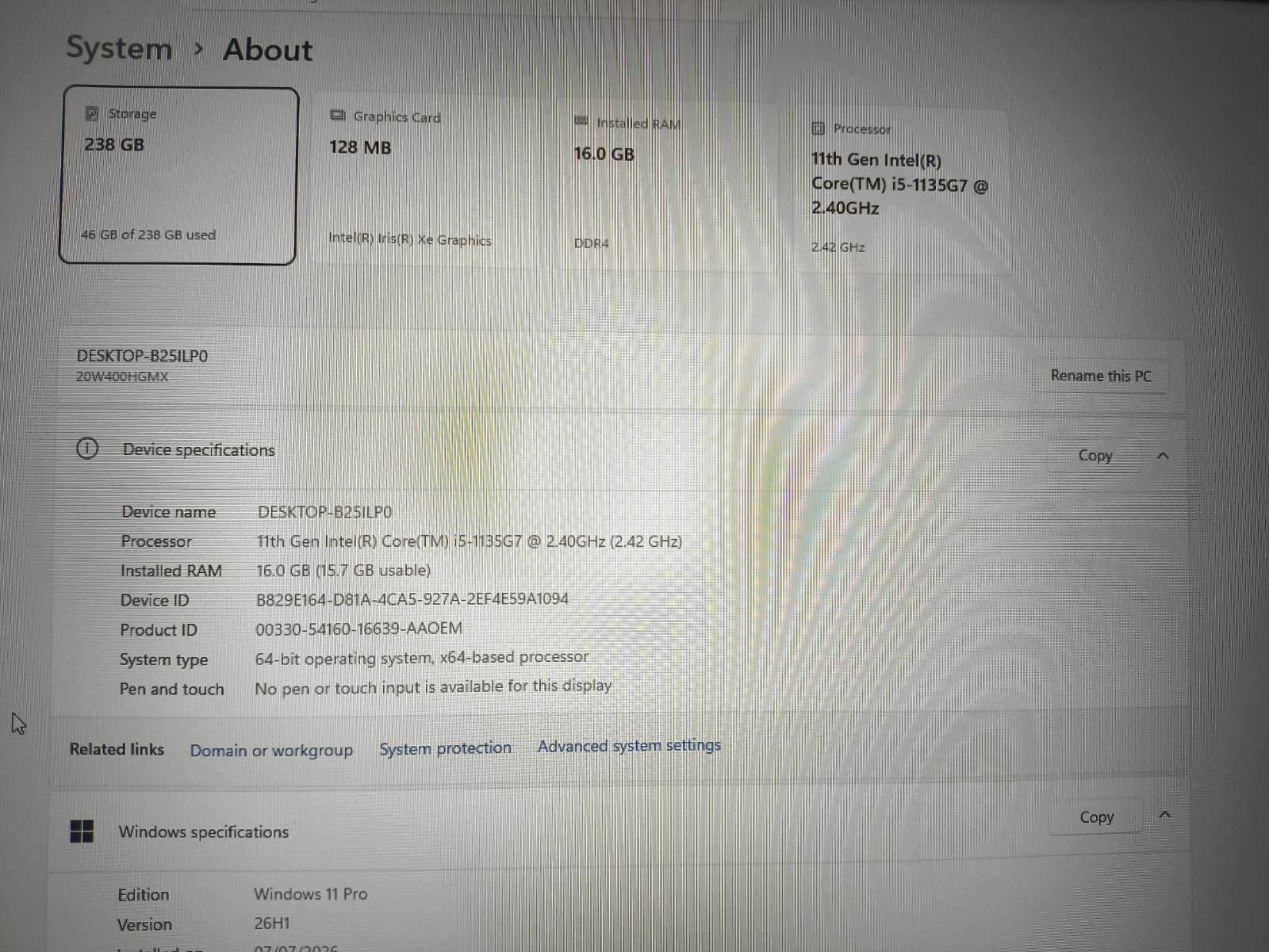 Lenovo Thinkpad T15 Gen2 15.6 FHD IPS i5-1135G7 16GB 256GB SSD 0% - Image 4