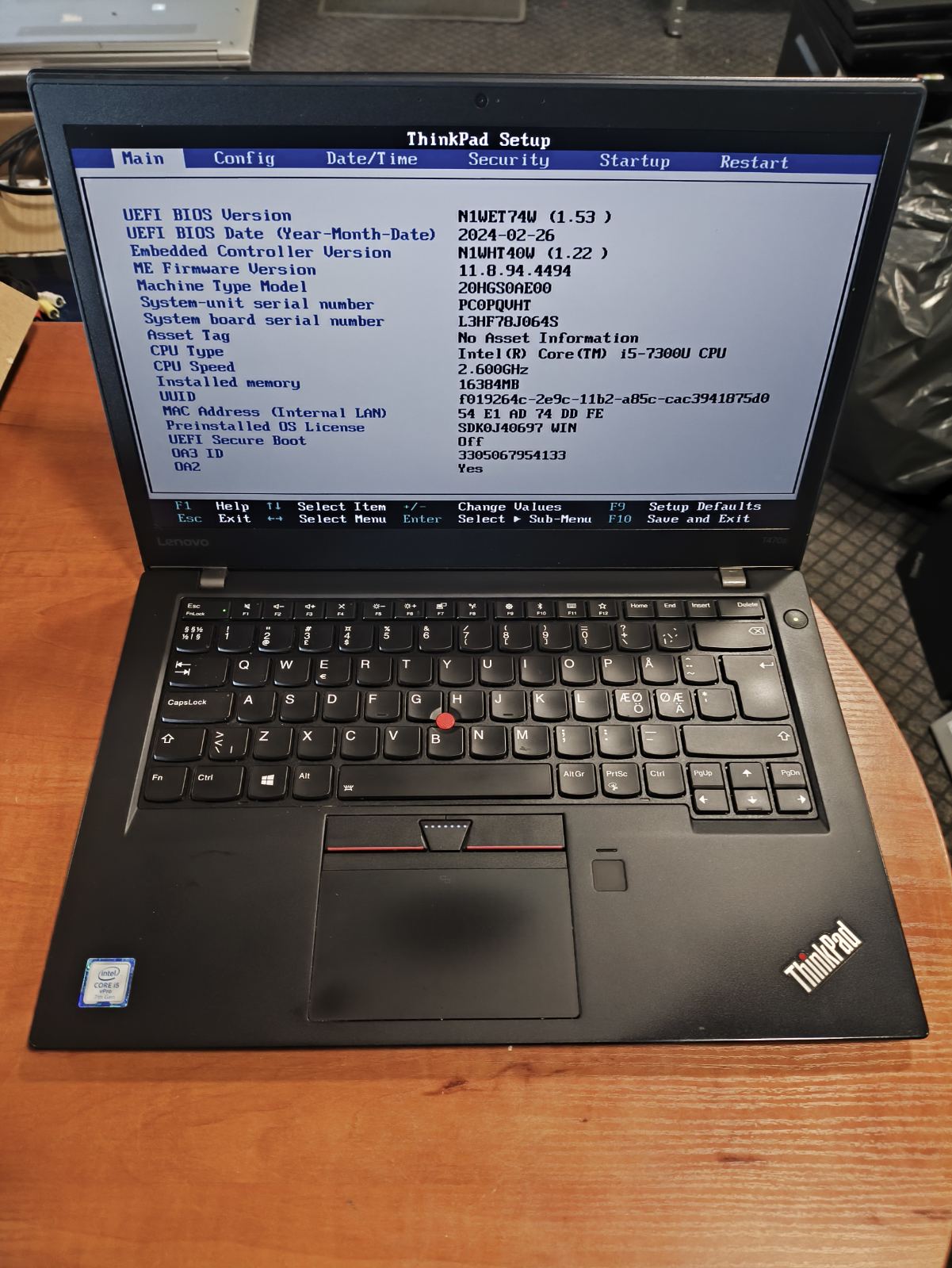 Lenovo Thinkpad T470s 14.0 Fhd Ips Touch i5-7300U 16GB 256GB SSD Dvi baterijos -22/67%