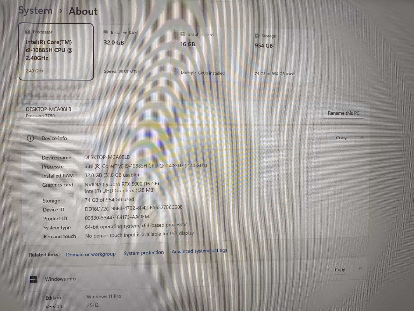 Dell Precision 7750 17.3 FHD IPS Gen 1 i9-10885H 32GB 512GB+512GB RTX 5000 16GB 15% - Image 4