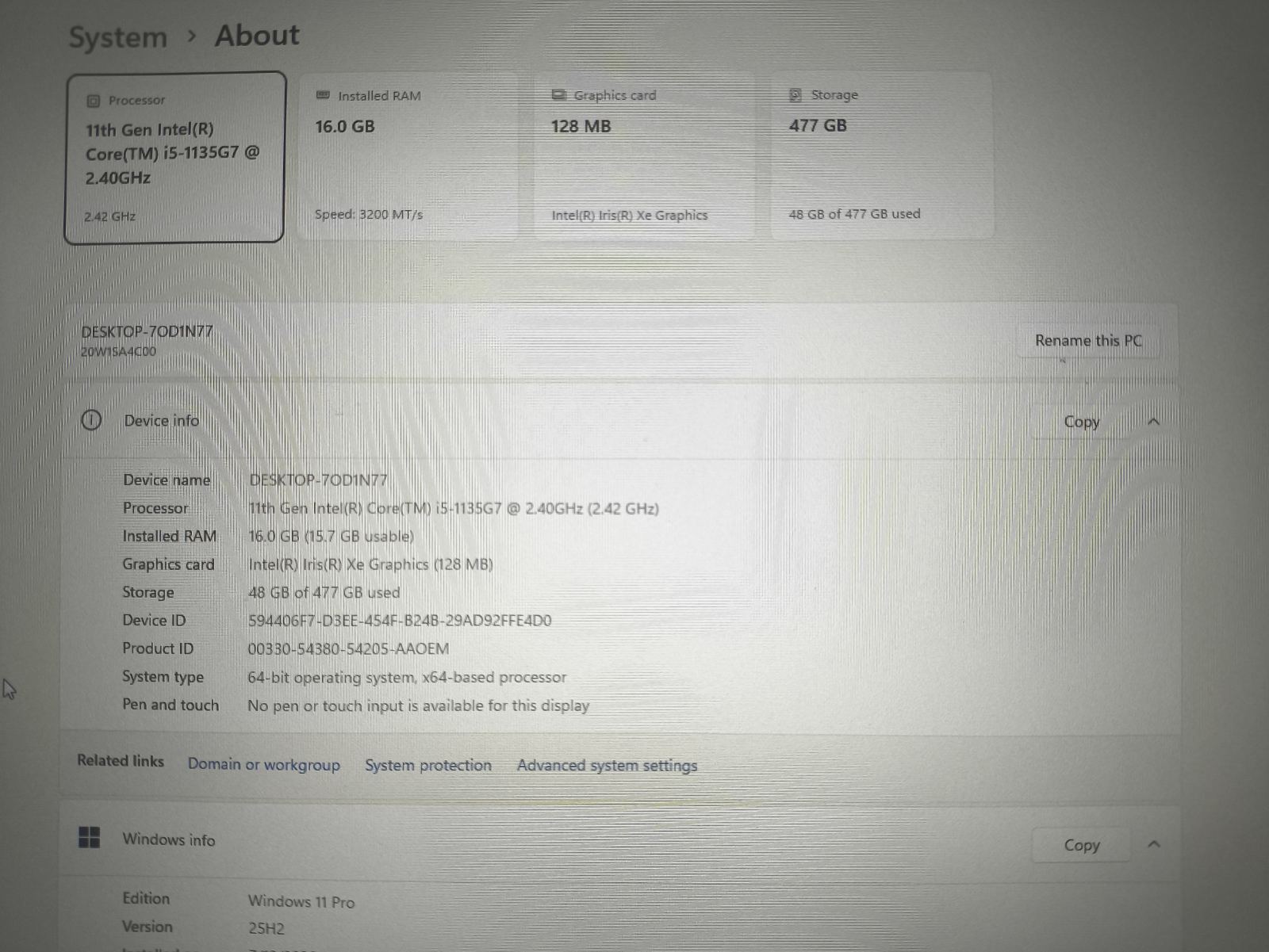 Lenovo ThinkPad T14 2nd Gen 14.0 Fhd IPS i5-1135G7 16GB RAM 512 SSD, 10% - Image 4