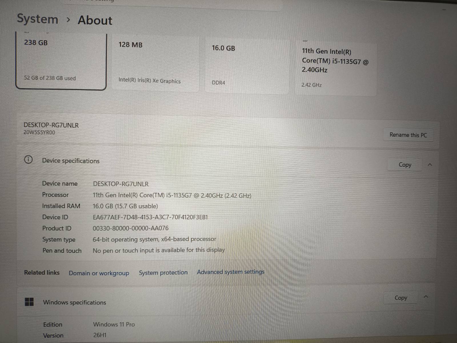 Lenovo Thinkpad T15 Gen2 15.6 FHD IPS i5-1135G7 16GB 256GB SSD 0% A Grade - Image 4