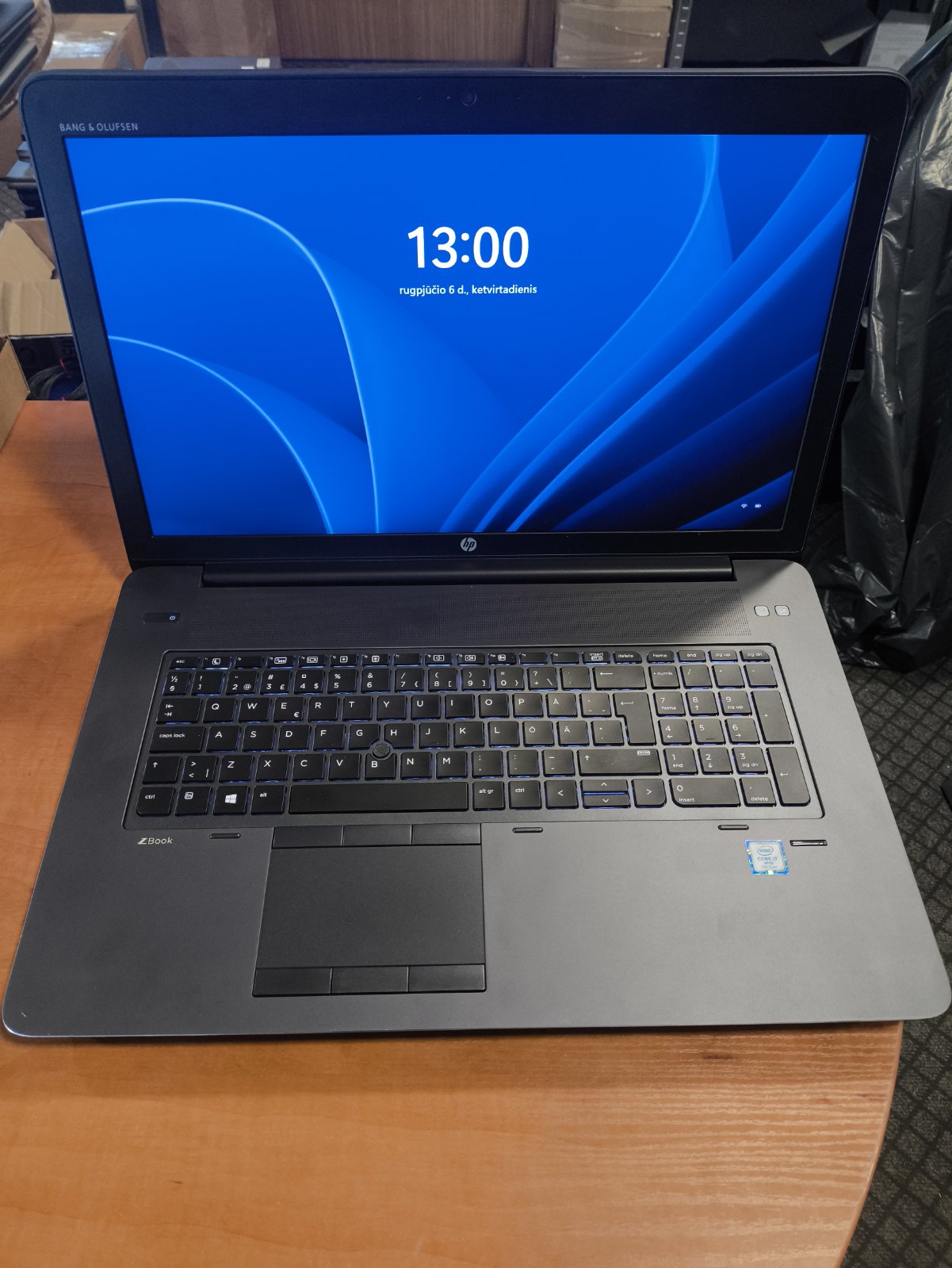 HP ZBook 17 G4 17.3 1920*1080 IPS Matinis i7-7820HQ 32GB 512GB P3000 6GB 17%